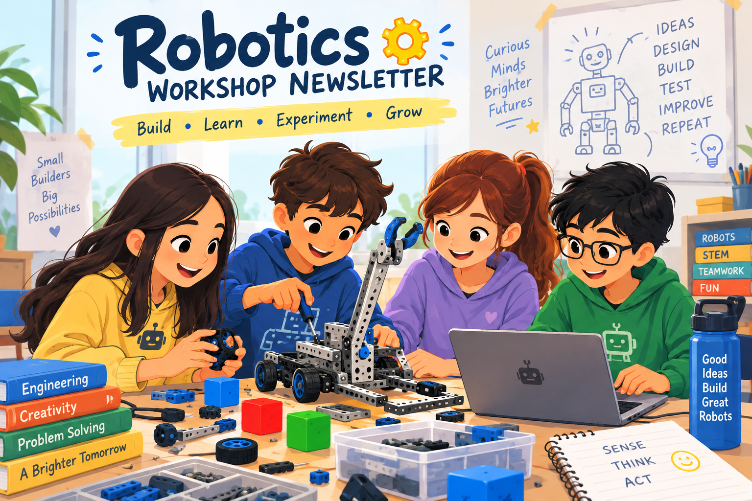 Robotics workshop newsletter cover